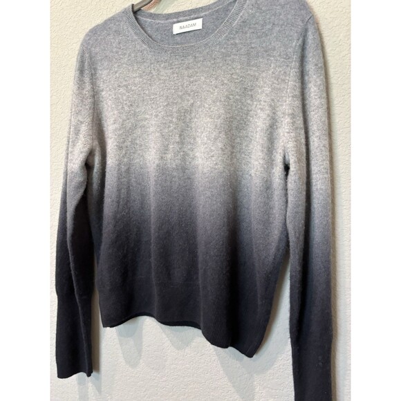 NADAAM Gray Ombré 100% Cashmere Sweater Soft Classic Women’s Large - Picture 2 of 4